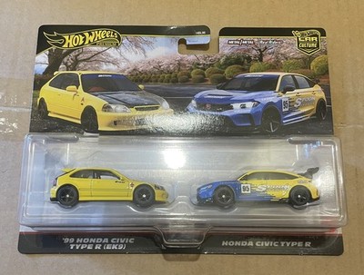 Hot Wheels Premium Car Culture '99 Honda Civic Type R (EK9) & Honda Civic Type R