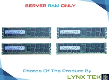 Lot of 4 Samsung 8GB 2Rx4 PC3L-12800R DDR3 ECC RDIMM Memory M393B1K70DH0-YK0