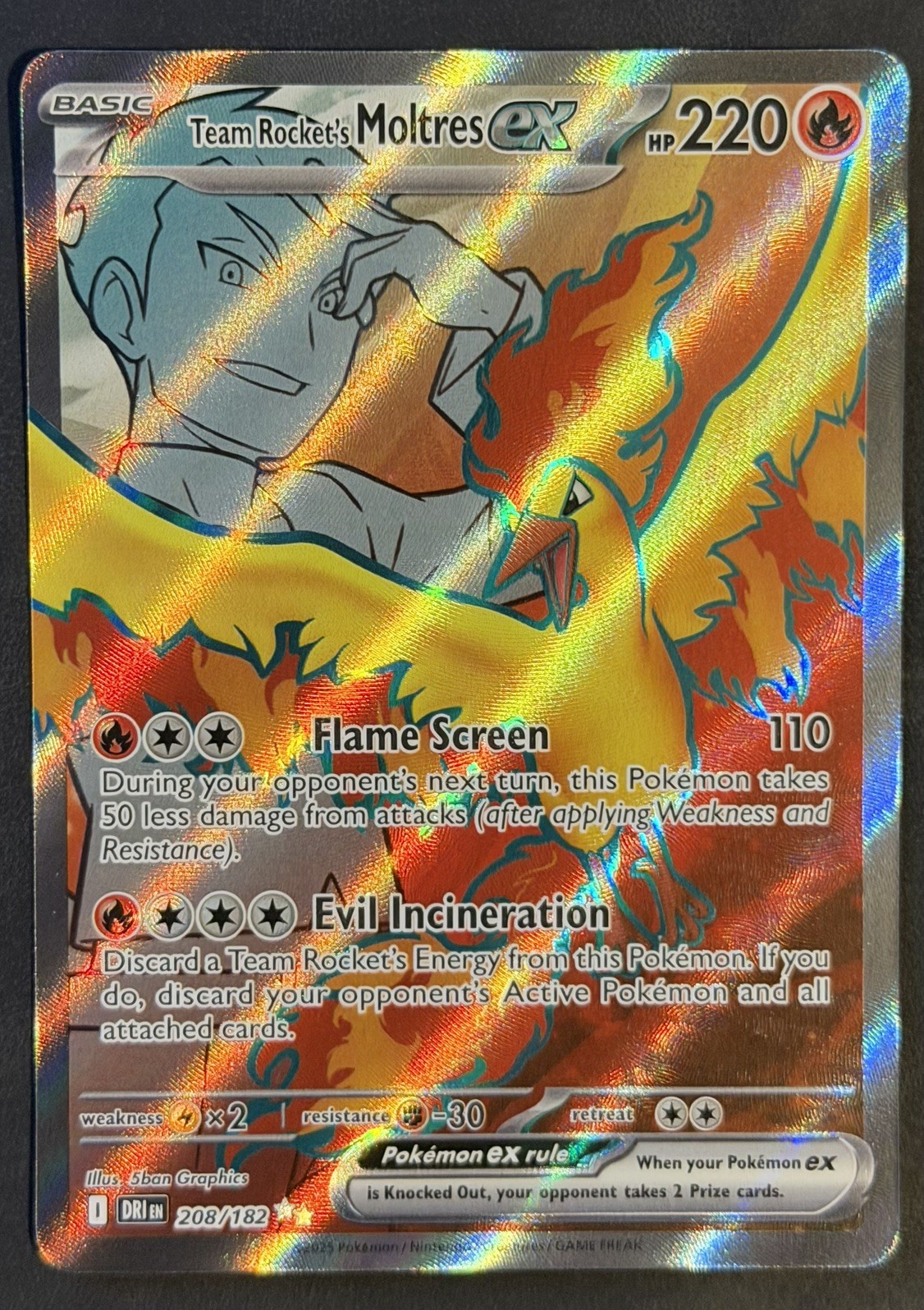 Team Rockets Moltres ex 208/182 - Destined Rivals - NM