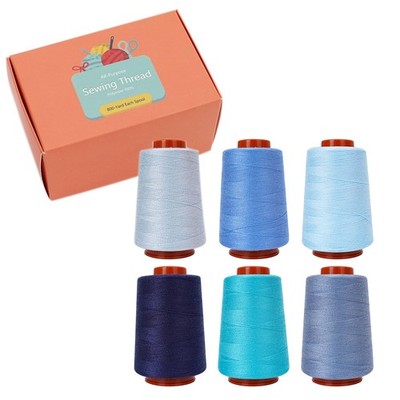 Sewing Thread Set, 6 Pcs, All Purpose Sewing Thread, 40 wt, 6 Spools Assorted...