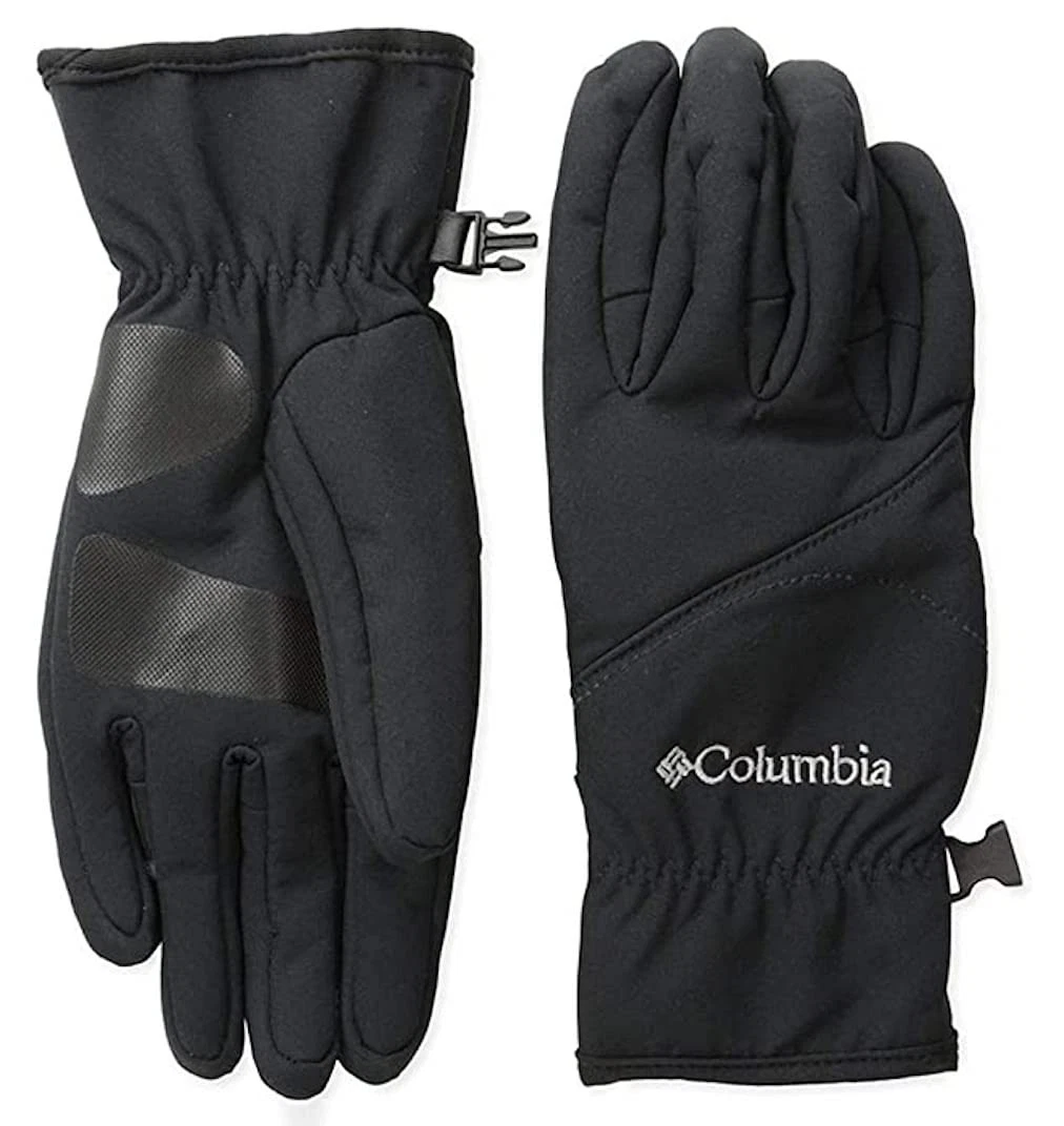 Columbia Women Winter Omni-Shield Alpine Fur Softshell Gloves (L, Black)