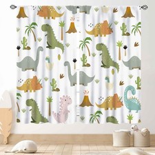 Dinosaur Curtains for Boys Room, Cartoon Dino Cute Safari Animal Printed Baby...