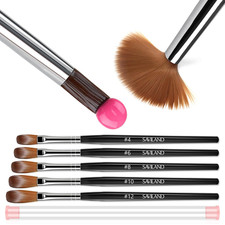 Kolinsky Acrylic Nail Brush Set: Size 4, 6, 8, 10, 12 Professional Manicure Brus