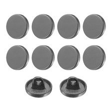 10pcs Metal Round Flat Sewing Buttons 10mm Alloy Button Black