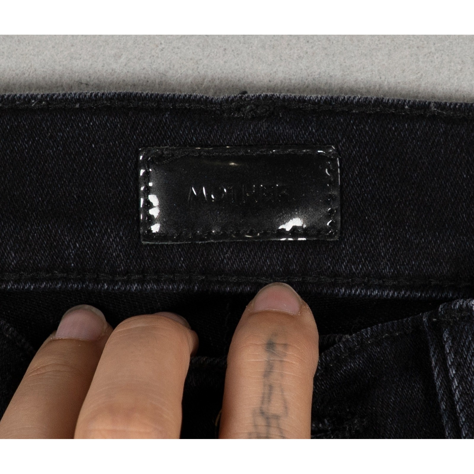 Mother The Hustler Ankle Fray Jeans Encounters At Night Black High Rise 26 image 3
