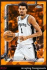 2025 Topps Chrome Sapphire Basketball Orange Victor Wembanyama #221
