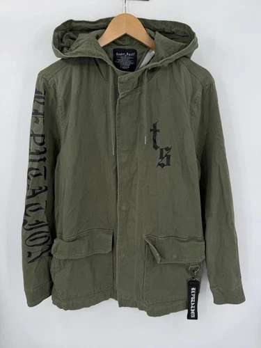 Taylor Swift Jacket Reputation Stadium Tour Army Green Medium Hooded Snake