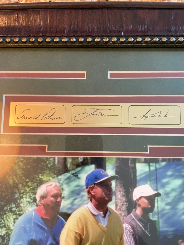 Foto enmarcada de The PGA Masters Augusta 1996 con Palmer, Nicklaus  Foto 3 de 4