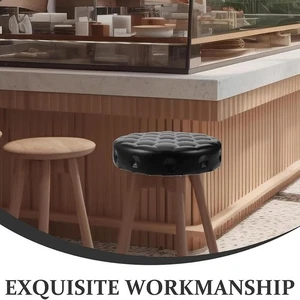 Coussin rond pour le remplacement de la tabouret à barres PU Couverture en cuir