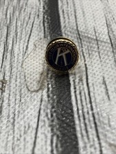 Kiwanis Key Club International Member Lapel - Hat Pin Blue Enamel Vintage 0.5 In
