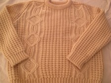 Gaeltarra "Aran" Authentic Irish Fisherman Knit Sweater