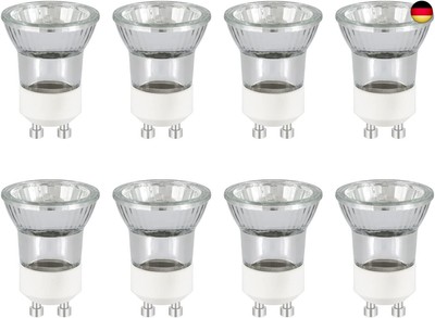 8 Stück GU10 Mini 35W Halogenlampe Dimmbar, MR11 230V Halogen Reflektorlampen, W