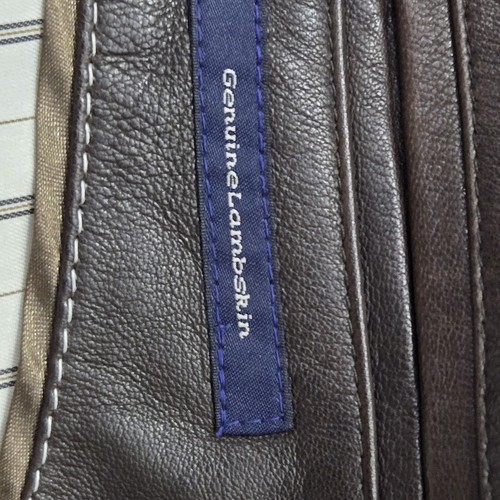 Daniel Cremieux Blazer Mens XL Genuine Lambskin Leather Jacket Coat 2 Button - Picture 10 of 19