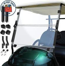 Fold Down Golf Cart Windshield Anti UV Impact Resistant PC