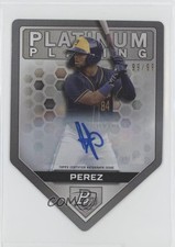 2022 Bowman Platinum Plating Die-Cuts Auto Hedbert Perez #PPDC-19 Auto 4l3