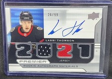 2021-22 Premier #PRA-LT Lassi Thomson Rookie Materials Auto 26/99