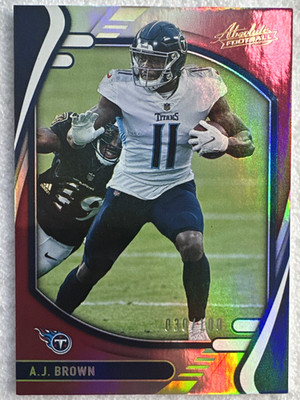 Panini Absolute 2021 A.J. Brown Titans Spectrum Red #99 Serial Numbered /100