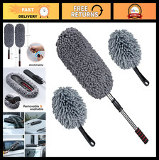 3 Pack Large Microfiber Car Duster Set - Scratch-Free, Extendable, Interior Ex