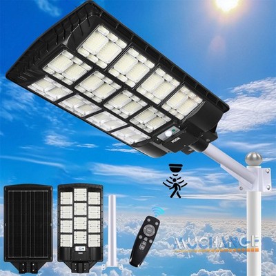 1600000LM Commercial Solar Street Lights Sensor Outdoor Dusk to Dawn Road Lamp