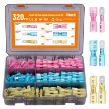 320PCS Heat Shrink Spade Connectors Kit, Waterproof Male  Female Quick Disco...