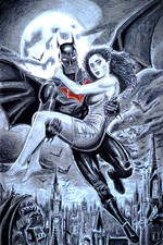 BATMAN BEYOND Trafficking DC Comics Graphic NOVEL OOAK Original Cover Pro Art