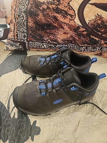 Keen Steens Vent Hiking Sneakers Lace-Up Shoes Men's 15 Charcoal Gray & Black - Picture 2 of 8