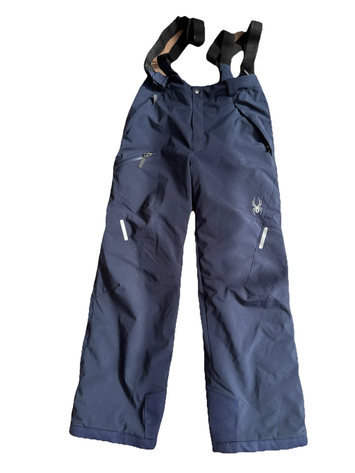 Boys 18 Spyder Propulsion Navy Ski Snowboard Pants Bib Overalls Insulated Snow
