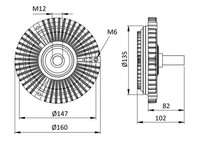 Mahle Kupplung KüHlerlüFter CFC 29 000S FüR Mercedes Klasse 160Mm MB Bus W631