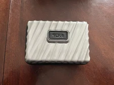 TUMI for Delta Airlines Amenity Travel Kit Small Hard Case Gray Toiletry, Empty