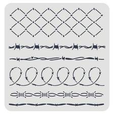 FINGERINSPIRE Barbed Wire DIY Stencil - 11.8x11.8 inches,