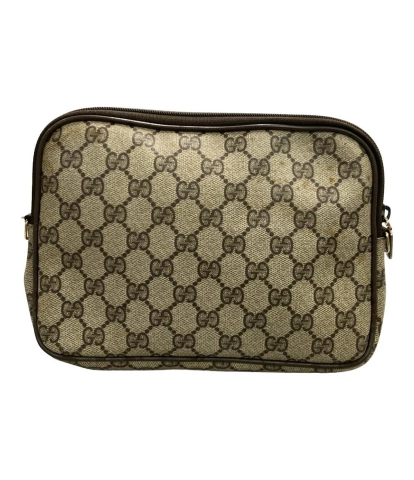 Vintage Gucci Crossbody Shoulder Bag GG Supreme leather Brown Auth F/S Good - Image 2 of 4