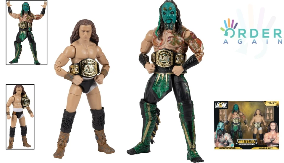 Figuras de acción All Elite Wrestling Jurassic Express 6 pulgadas Luchasaurus Jungle... Foto 2 de 4