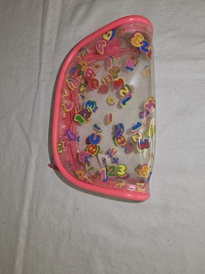 VNTG Y2K Clear Pouch Lisa Frank Inspired Retro Funky