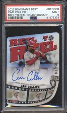 2023 Bowman's Best REEL TO REEL DIE CUT AUTO #/150 Cam Collier ROOKIE PSA 9 REDS