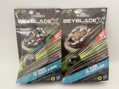 Hasbro Beyblade X Lance Knight 4-80HN & Claw Leon 5-60P - NEW SEALED 2-Pack