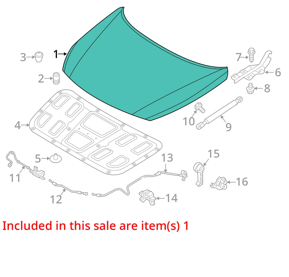 (LOCAL PICKUP ONLY) 15 16 17 HYUNDAI SONATA Hood - Image 3 of 4