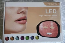 LED Face Mask Light Therapy 7 Color Infrared Blue Red Therapy Facial Skin Care