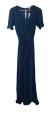 NWT Baltic Born Grace Sparkle Gown High Slit Maxi Dress Size Large Blue Formal 