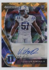 2021 Panini Prizm Draft Picks Orange Ice Victor Dimukeje #DPA-VDI Auto 0n64