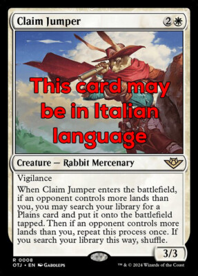 MTG CLAIM JUMPER FOIL EXC - USURPATORE TERRIERO 8 - OTJ