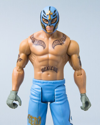 Rare 2010 WWE Flex Force DVD Heroes REY MYSTERIO Wrestling Figure