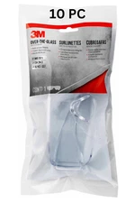 10 Individually Packed 3M Over-the-Glass Safety Glasses Clear Lens Clear Frame