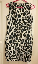 Ann Taylor Sheath Dress 2P Zebra Print NWOT