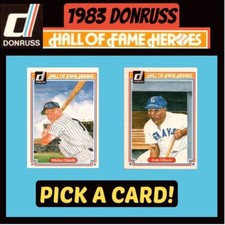 1983 Donruss Hall Of Fame Heroes MLB - Pick A Card - BUY2GET4FREE!