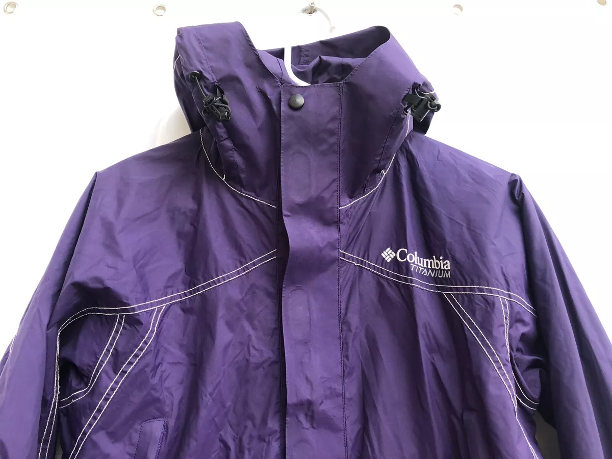 Columbia Titanium Omni Shield Womans Windbreaker Jacket Purple Zip