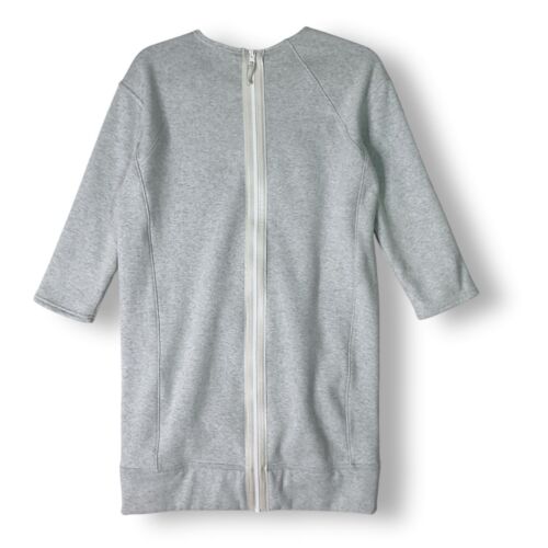 Athleta Cozy Karma Sweatshirt Dress Sz S Fleece Tunic Gray Athleisure Lounge - Picture 2 of 10