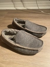 UGG mens gray wool slippers moccasin slip on 3233 size 9