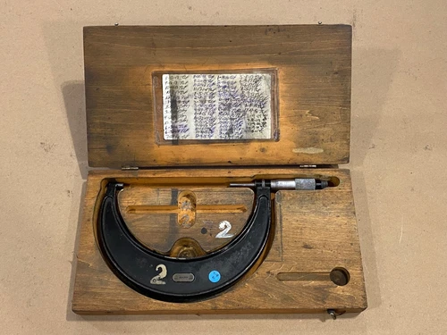 Starrett No. 436M Micrometer 125mm-150mm, Carbide Faces, Lock Nut, Ratchet Stop