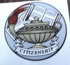 lot of 22 citizenship lamp mylar award trophy parts 2" dia