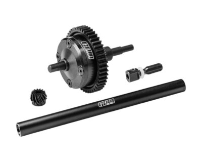 GPM Racing Carbon Stahl Mitteldifferential komplett mit Alu Zentral Antriebsw...